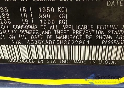 2017 Subaru Impreza 2.0I Premium из США, поврежденный, VIN 4S3GKAB65H3622961